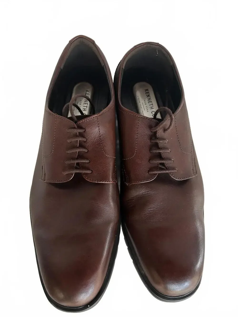 Kenneth Cole NY Gains Brown Leather Oxfords Men 10.5 NWOT